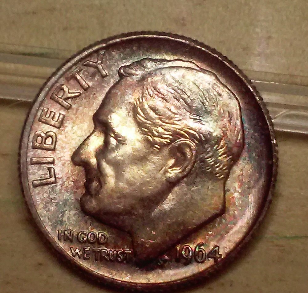 1964-Dime-And-1964-D-Kennedy-Half-Dollar-For-Grading