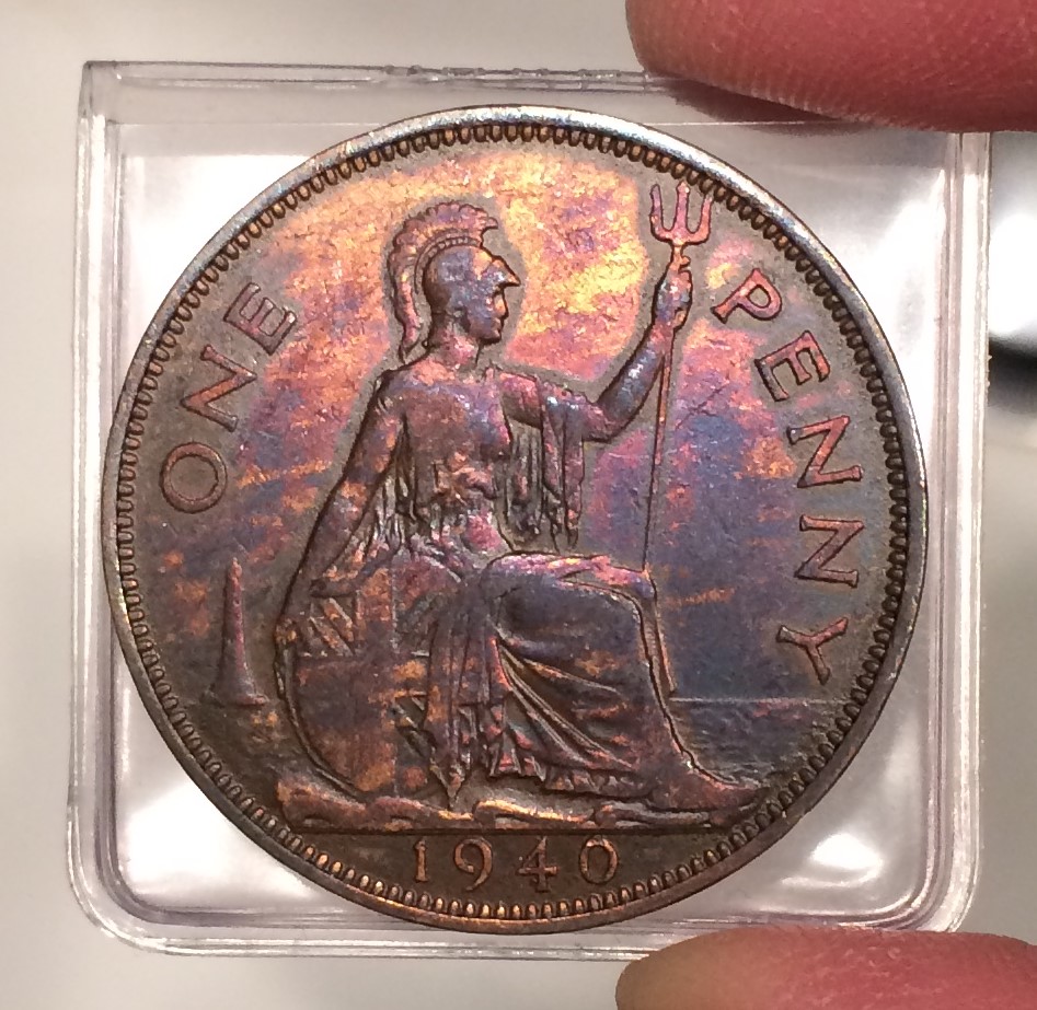 1940-Georgius-VI-Rainbow-Toned-Penny