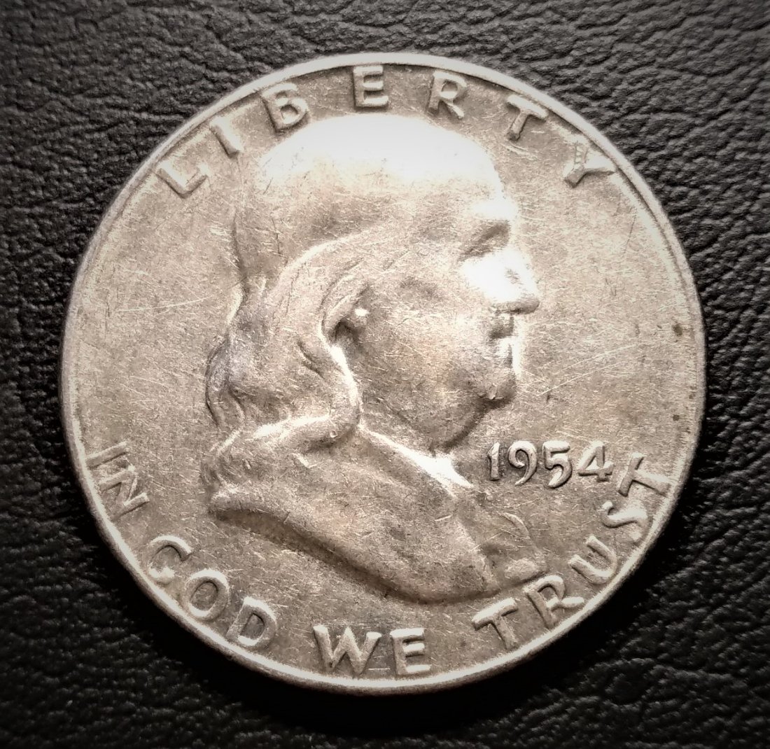 1954-S-Franklin-Half-Dollar,-