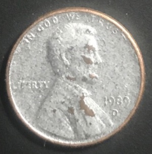 1989-D-Lincoln-Penny-Silver-Face