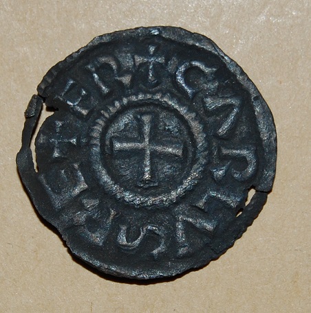 Denarius-From-Dorestado-From-Charlemagne-Partly-Uncleaned