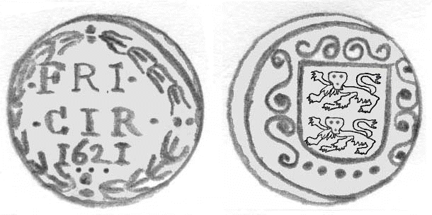 Duit-Or-Doit-From-The-County-Of-Reckheim-Belgium-1621-Or-1632