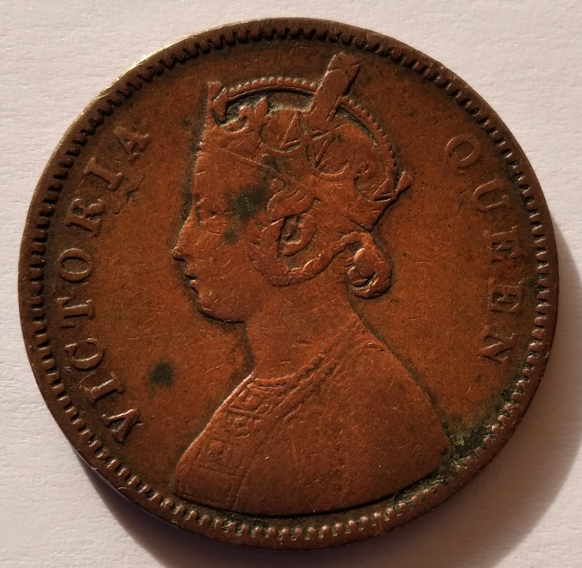 1/4-Anna-1862-Bombay-Mint-With-Dot-And-Bead-Below-The-Date