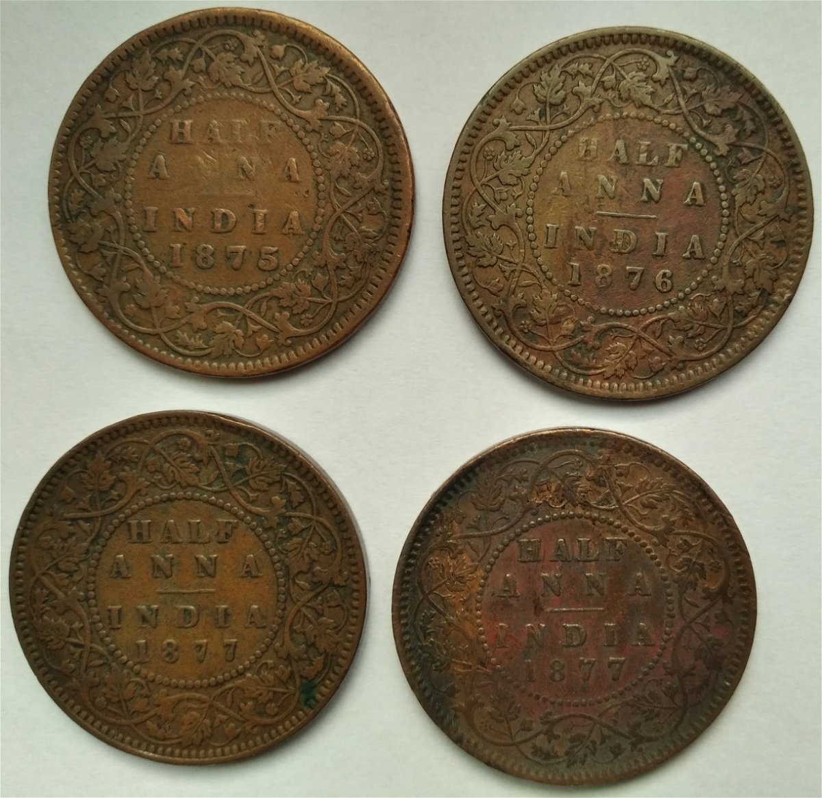 1/2-Annas-187*-Inidia-British