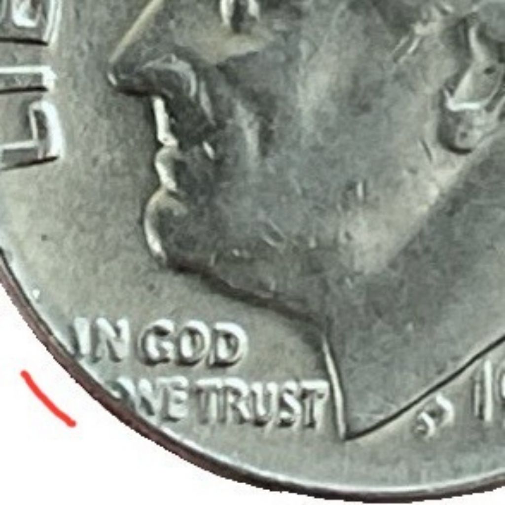 1977-D-Roosevelt-Dime---Did-I-Find-My-First-Errors?-Touching-Rim-And-Letters?