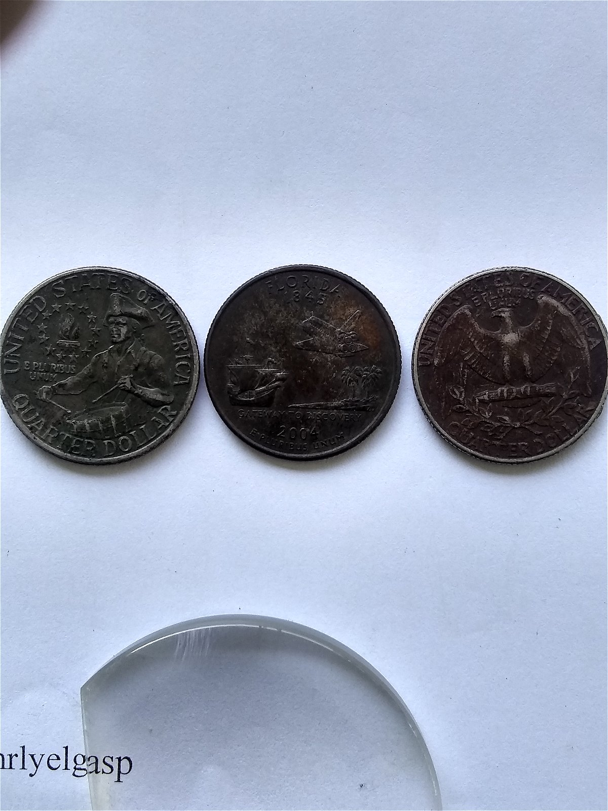 2004-P-Florida-State-Quarter-Missing-Both-Sides-Clad-Layers,-Value-Anyone?