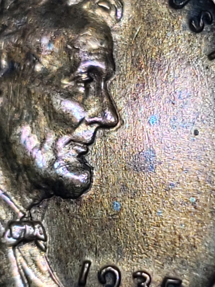 1935-Wheat-Penny-With-Strange-Coloring