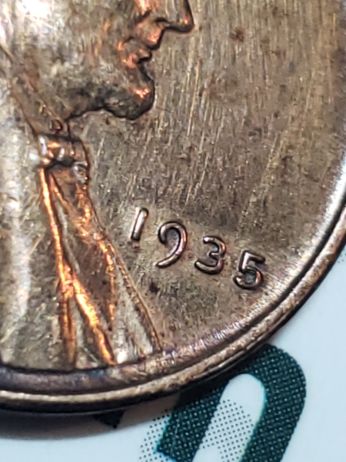 1935-Wheat-Penny-With-Strange-Coloring
