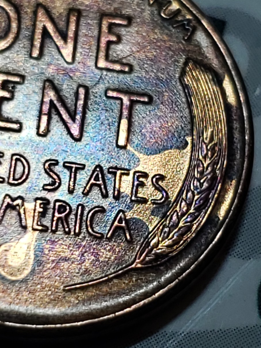 1935-Wheat-Penny-With-Strange-Coloring