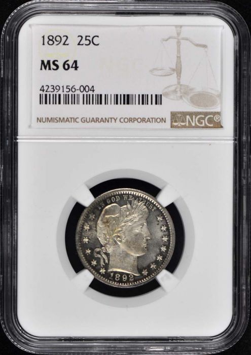 1892-Barber-Quarter-For-Grading