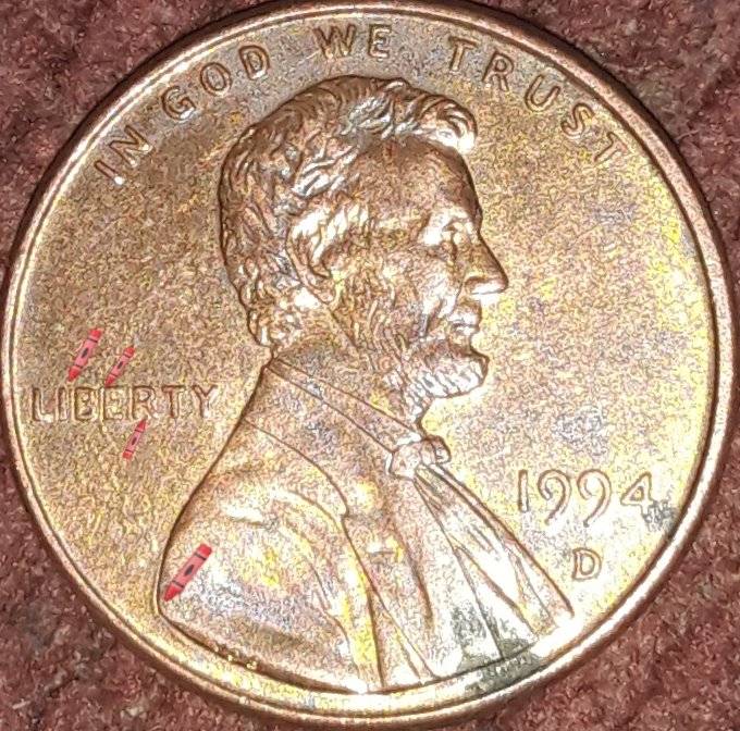 1994-D-Penny-Possible--Doubling-On--Several-Areas