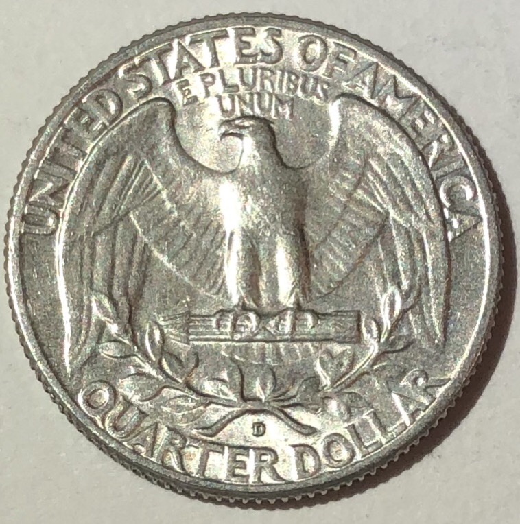 1964-Washington-Quarter-Appears-Metallic-Golden-Tone