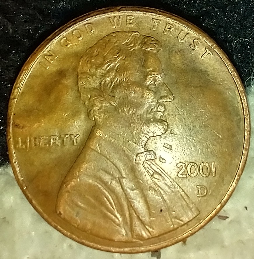 Hey-I'm-Clarence-From-Washington-State---2001-D-Lincoln-Cent-Strike-Through?