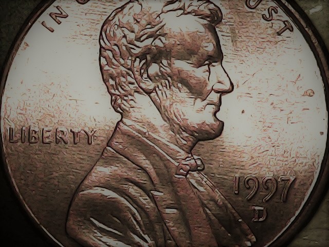 1997-D-Lincoln-Memorial-Penny-Die-Chip-On-Column...is-It?