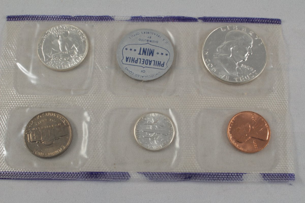 Two-Interesting-Mint/Proof-Sets-1959-&-1960,-Mint-Error-And-Packaging-Error