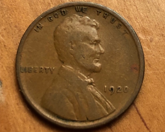 Hello---1920-Wheat-Penny---Any-Idea-What's-Going-On-With-Lincoln's-Nose.-AL