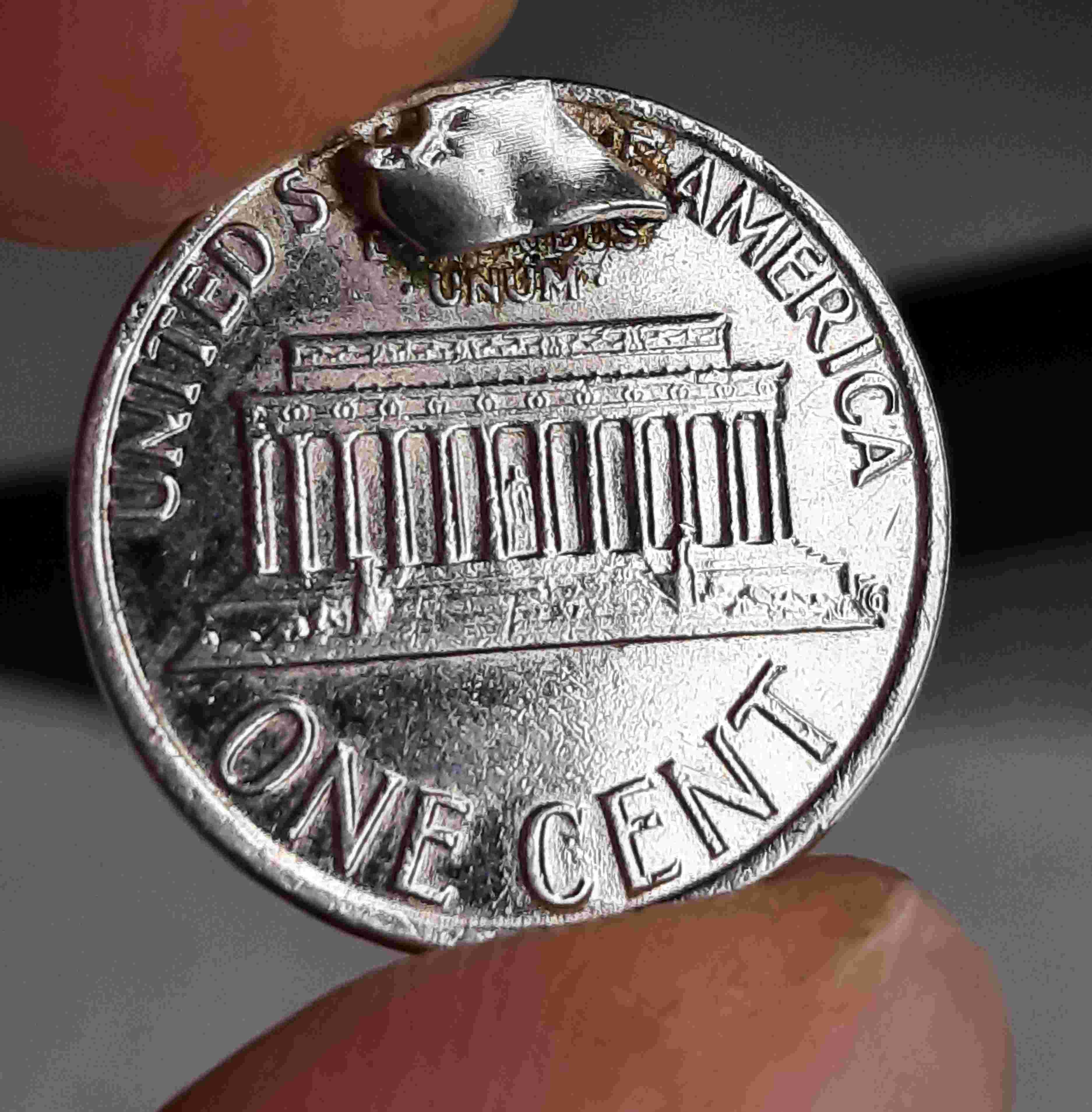 1978-Cent---Silver-Color-Wi/-Metal-Piece-Stuck-On-It---Mint-Error-Or-Na?