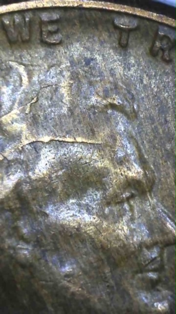1955---Lincoln-Cracked-Head--W/Toning-On-Reverse
