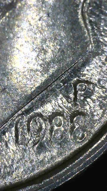 1988-P---Dime---Funky-Stuff-On-Obverse