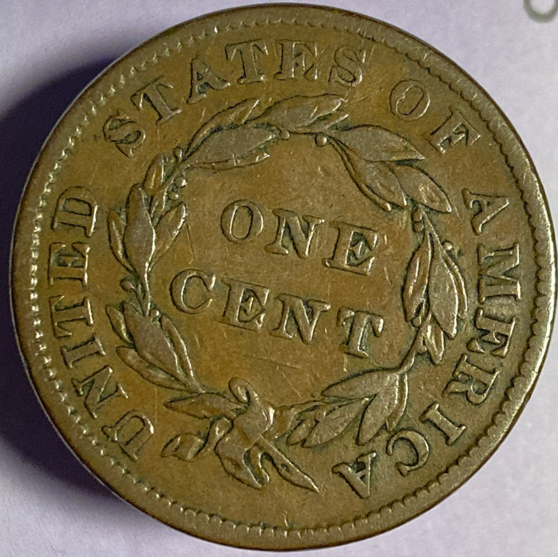 1836-Coronet-Head-Large-Cent-N-6-For-Grading-And-Opinion