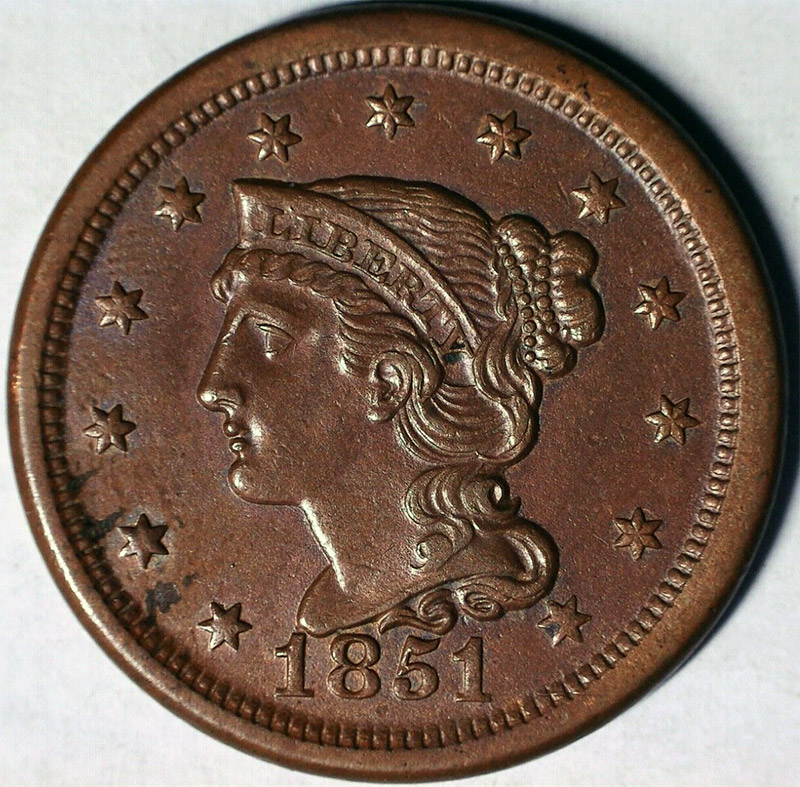 1851-Coronet-Cent-For-Grade-And-Evaluation