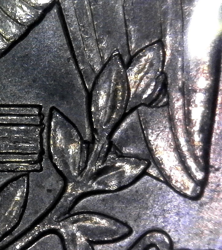 1995-D-Washington-Quarter-Possible-Die-Chip-On-Reverse-Leaves-And-On-Another-Of-Same-Coin-Type