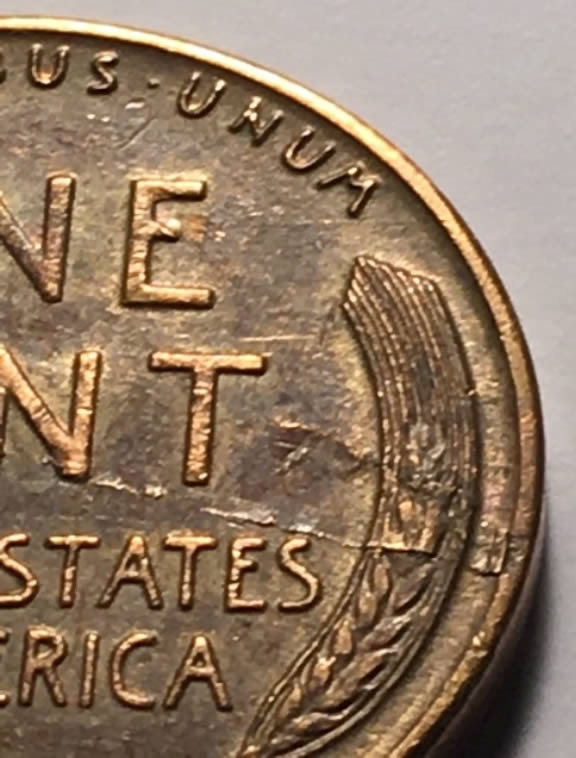 1953-P-Lincoln-Wheat-Cent,-W/Reverse-Die-Crack?