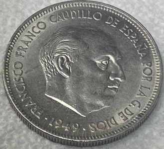 Spain-1949-5-Pesetas51-On-Star