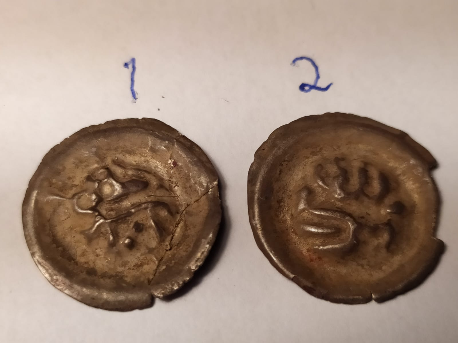 Two-Coins.-Possible-Brakteats?-Any-Leads-To-Identify-The-Coins?