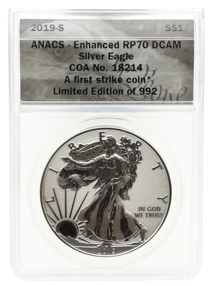 Authentication-For-ANACS-Slab---2019-S-Enhanced-Reverse-Proof-Silver-Eagle