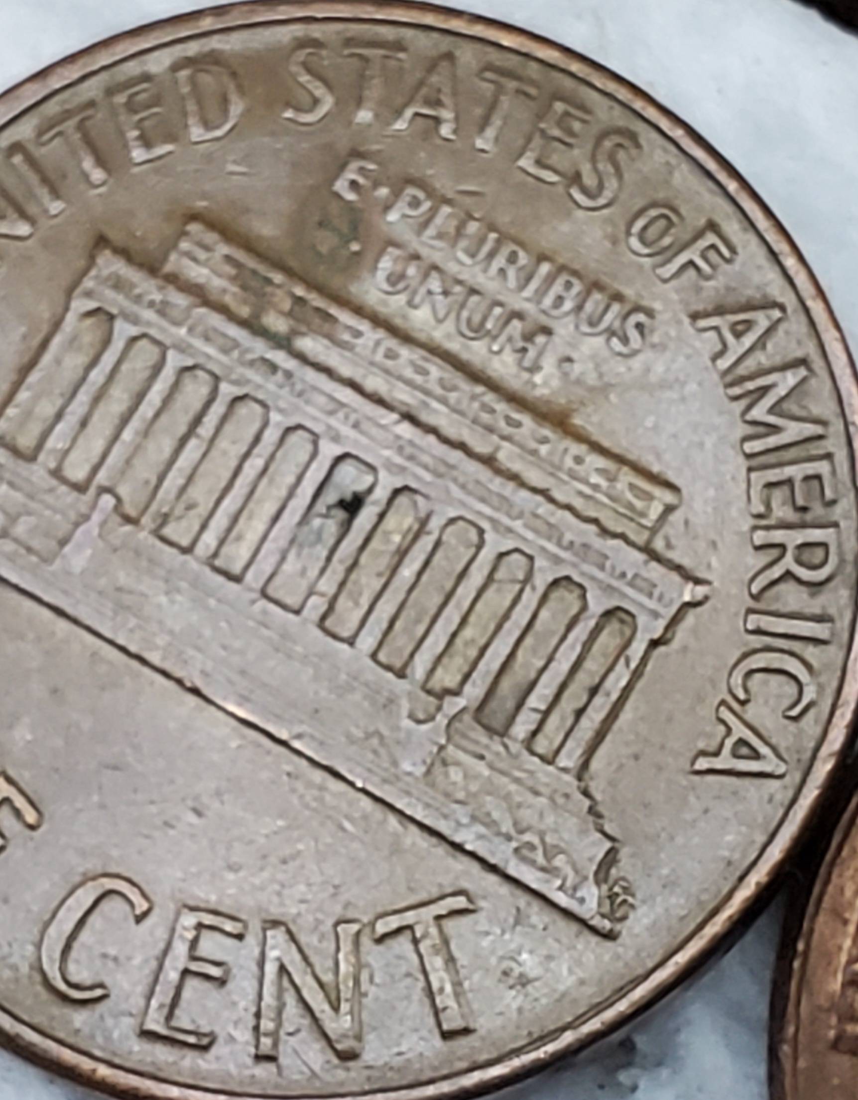 1966-P-Lincoln-Memorial-Cent,-Doubling-On-The-Reverse