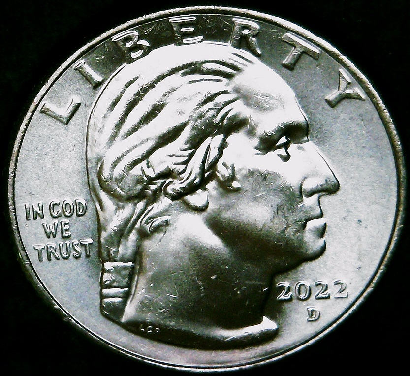 2022-D-Wilma-Mankiller-Quarter-Die-Gouge/Feeder-Finger-Damage