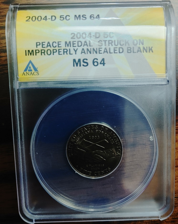2004-D-Peace-Medal-Nickel-Struck-On-An-Improperly-Annealed-Planchet