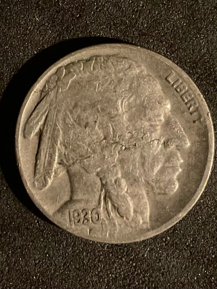 1930-S-Buffalo-Nickel-Post-Mint-Damage-Or?