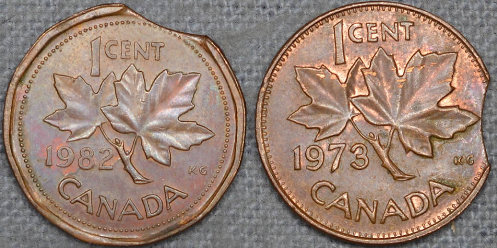 1982/1973-Clipped-Pennies