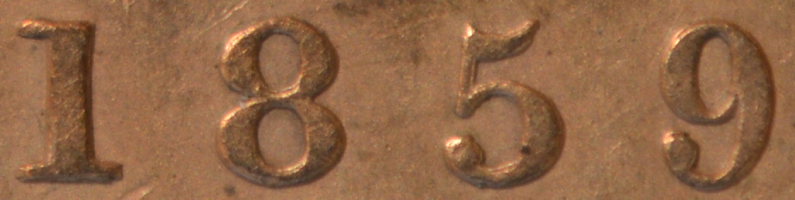 1859-Penny.-Repunched-Date?
