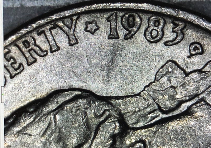 1983-D-Nickel.-Thick-Lettering-On-Reverse-And-Obverse