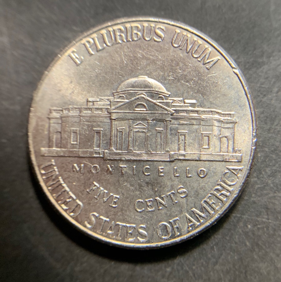 2015-P-Jefferson-Nickel-With-Raised-Circle-On-Reverse