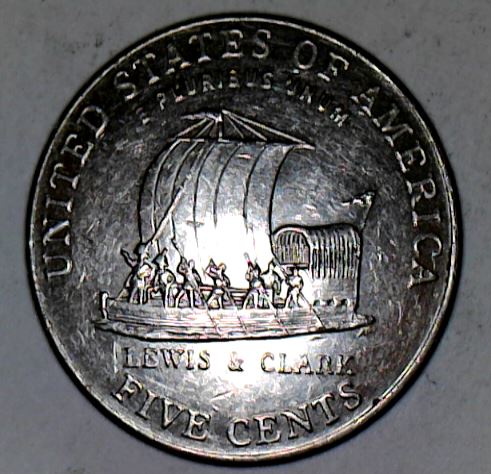 2004-D-Lewis-&-Clark-Keel-Boat-Lapel-Looking-Button-Mint-Or-PMD?