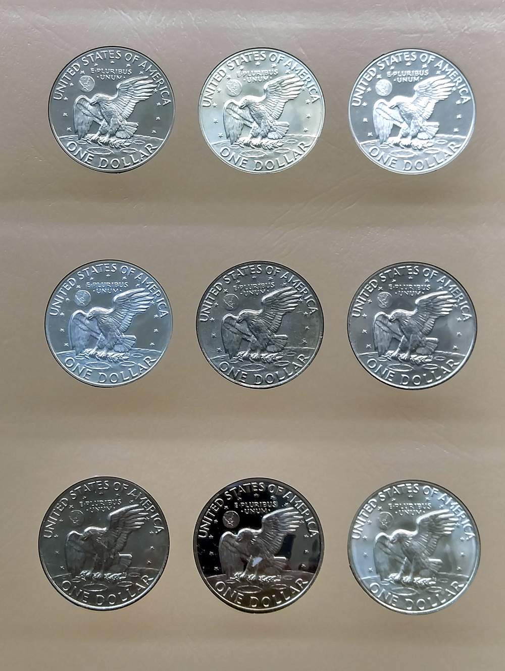 32-Coin-Set-Eisenhower-Dollars-In-A-Nice-Dansco-Album....-Hooray~~