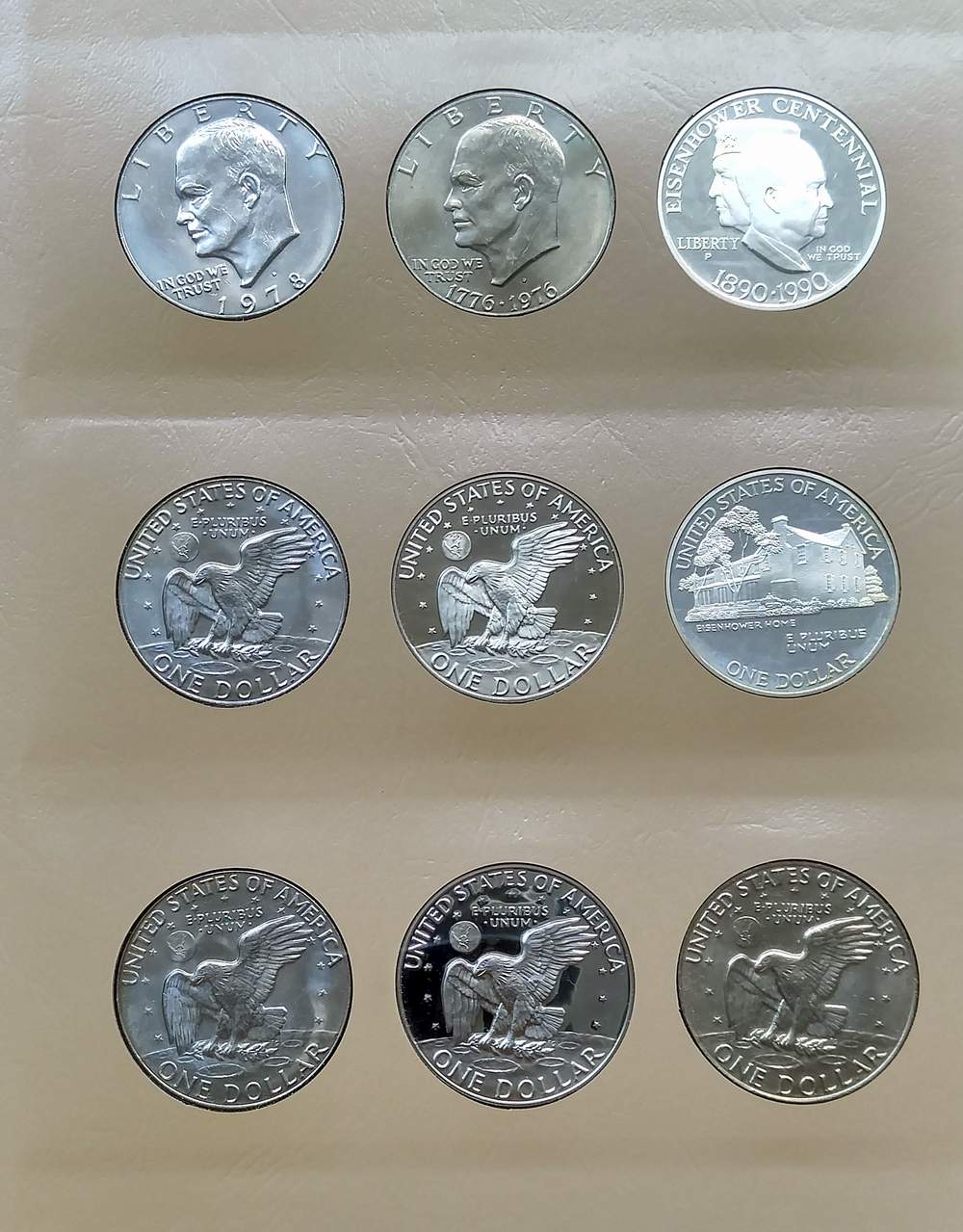 32-Coin-Set-Eisenhower-Dollars-In-A-Nice-Dansco-Album....-Hooray~~
