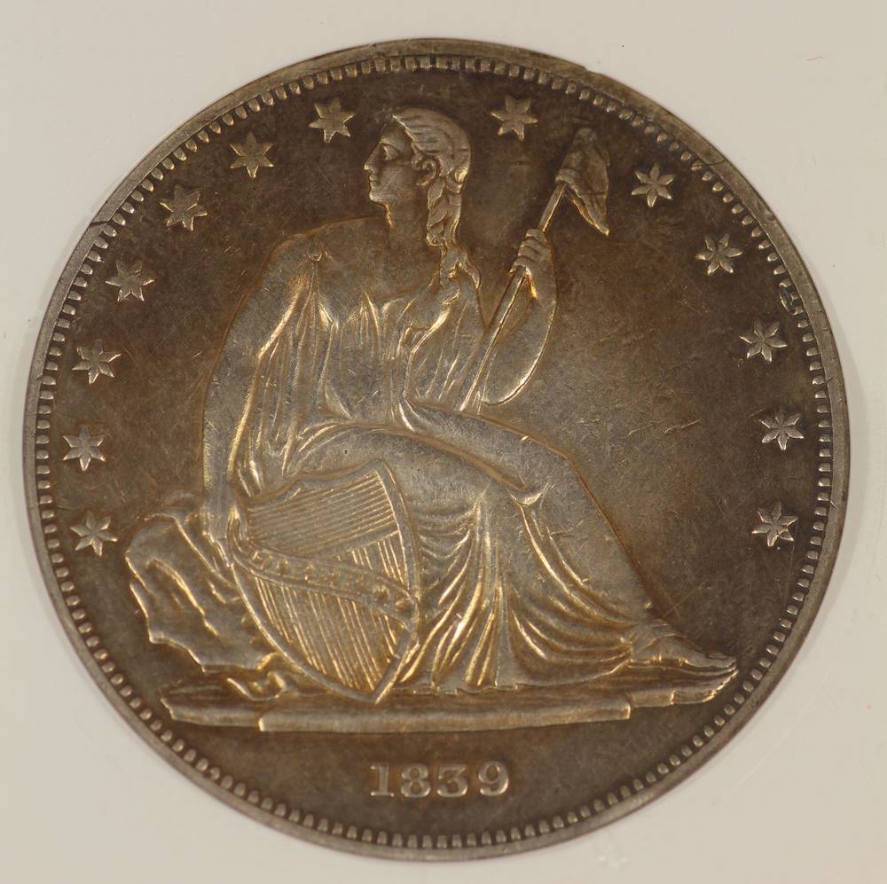 1839-Gobrecht-Dollar,-Judd-104-Restrike.--Where-Is-The-Repair?