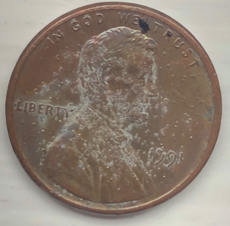 1991-Lincoln-Penny--Toned-