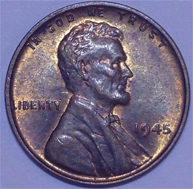 1945-Wheat-Cent---Probable-Doubled-Ear-Or-Die-Event?
