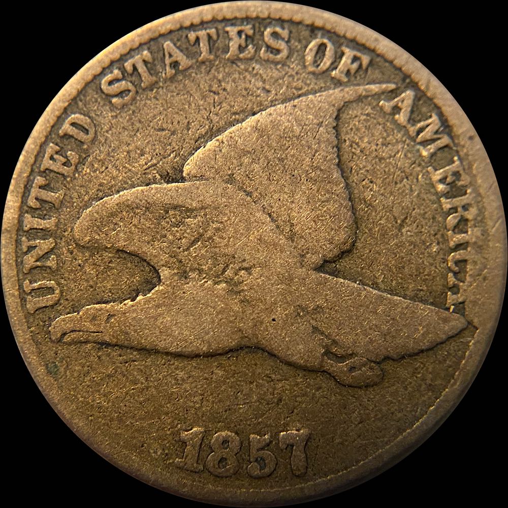1857-Flying-Eagle-Cent--Obverse-Die-Clash-With-50c-Fs-402-Snow-9