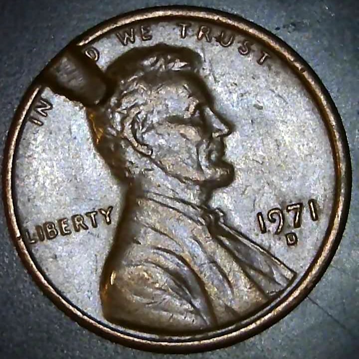 1971-D-LMC--Pre-Strike-Planchet--Error-Or-Debris-Obstructed-Strike?