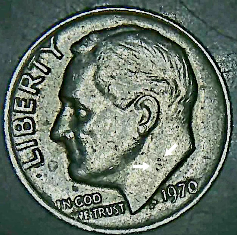 1970-Roosevelt-Dime-With-Vista-Variety-RDV--002/1968-Reverse--Possible-No-S-Mm-Floating-S-In-NE?