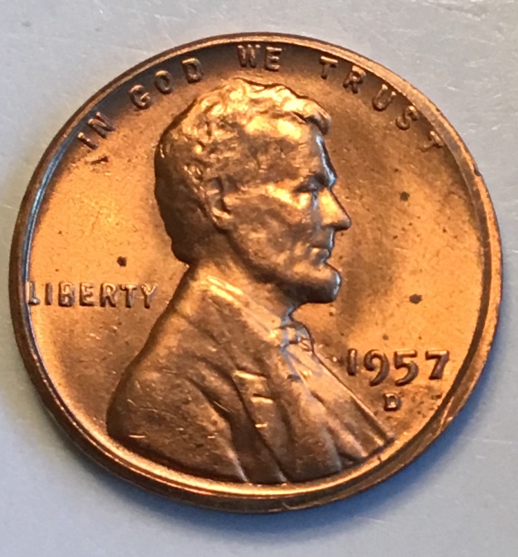 Strange-1957-D-Lincoln-Wheatie-Is-This-A-Die-Clash-Error?