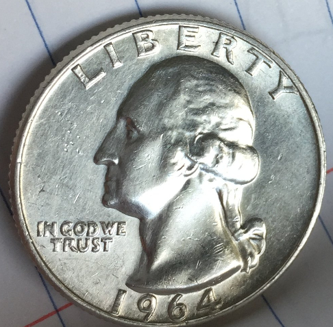 1964-D-Washington-Quarter---Having-A-Hard-Time-Grading---AU-Or-Bu?