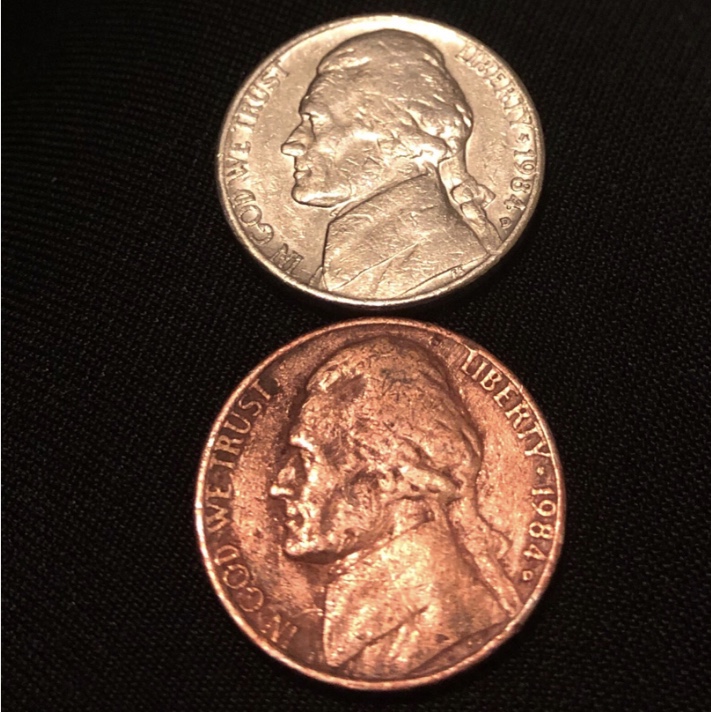 1984-D-Jefferson-Nickel-On-Copper-Planchet?